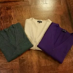 Set of 3 merino wool cardigans